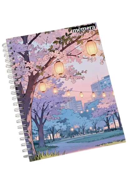 Cherry Blossom Lantern Notebook - Memora