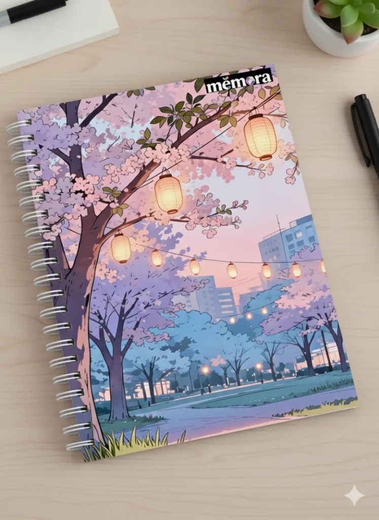 Premium A4 Notebook - CORE LANTERN BLOSSOM